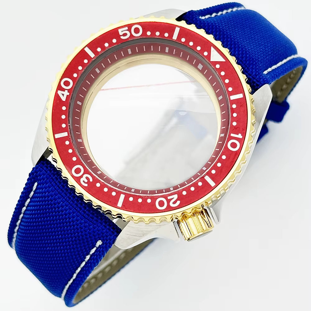 Boîtier de montre en Nylon et cuir, 42.5mm, SRPF62K1, pour Seiko Anime, une pièce, équipement quatri