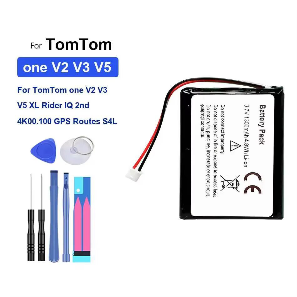 Batterie de montre haute capacité 1200mAh pour Tomtom One V2 V3 V5 XL Rider IQ 2nd 4K00.100 pour iti