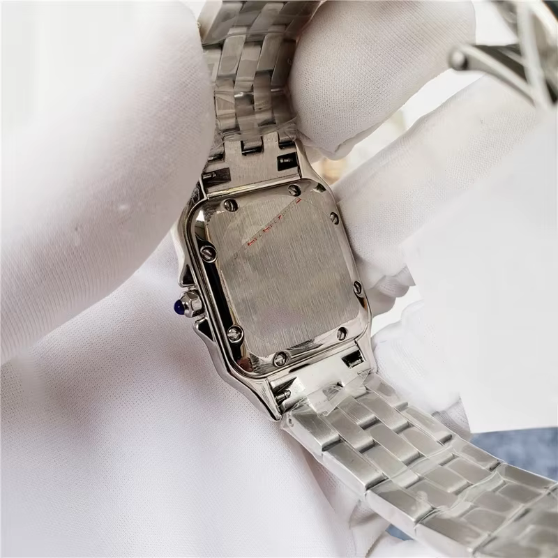 Montres-bracelets de marque pour femmes et filles, cadran carré de 22mm 27mm, bracelet en acier de b