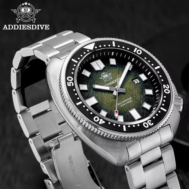 ADDIESDIVE Japan2115 nouveaux hommes montre verre saphir BWG9 Ultra-lumineux lumineux 200m étanche m