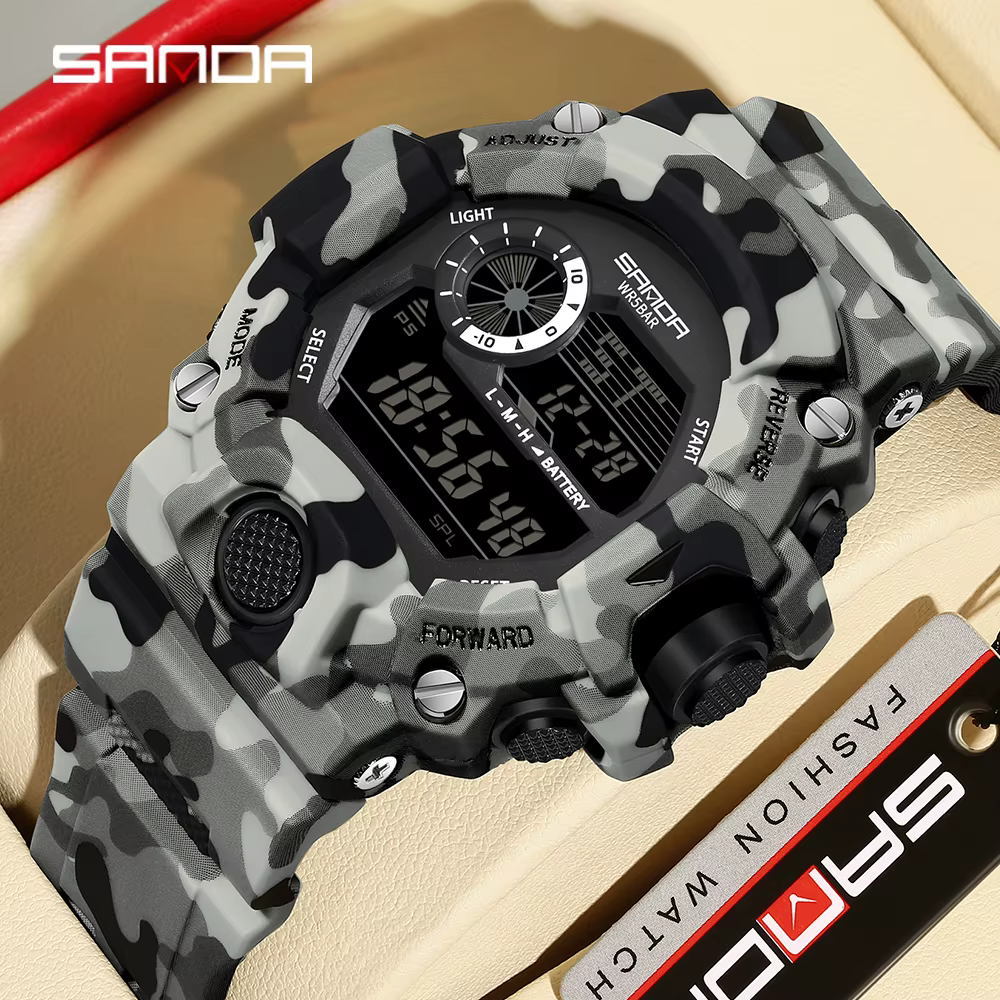 Mode SANDA 2183 hommes Camouflage militaire multi fonctionnel étanche jour veilleuse calendrier homm