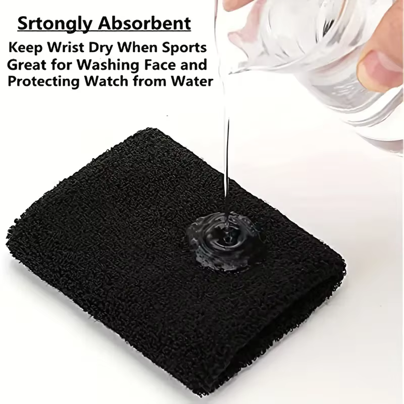 1 pièces protège-poignet et coude de sport absorbant la sueur avec bracelet en serviette-protecteur