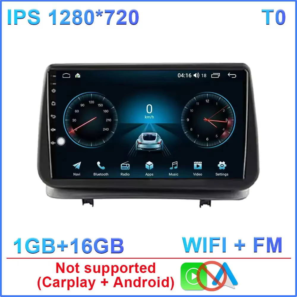Android 16 QLED pour Renault Clio 3 CLIO 3 2005-2014 WIFI + 4G autoradio Navigation GPS Auto Carplay