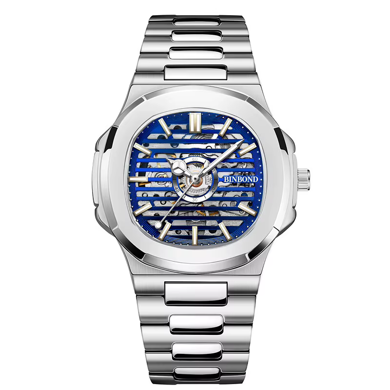 Montre automatique pour homme BINBOND, tourbillon précis, montres mécaniques pour homme, luxe, lumin