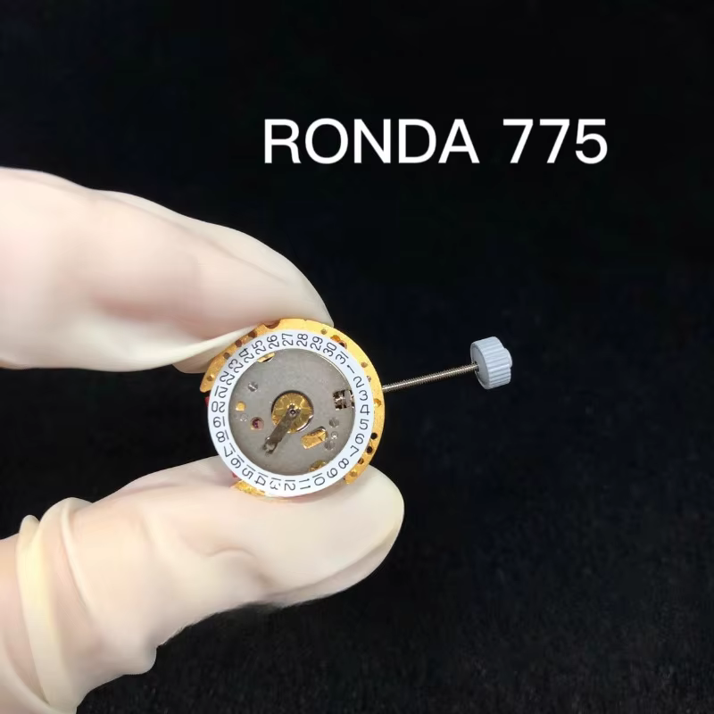 Rmoelle-Accessoires de montre à mouvement à quartz suisse, Machine dorée, Blanc, Nouveau, 775