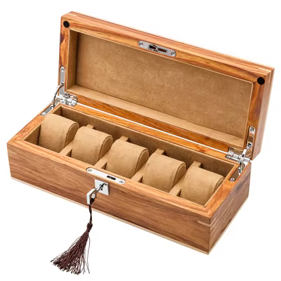 Nouvelles boîtes de rangement de montres en bois massif, boîte de montre jaune, organisateur avec se