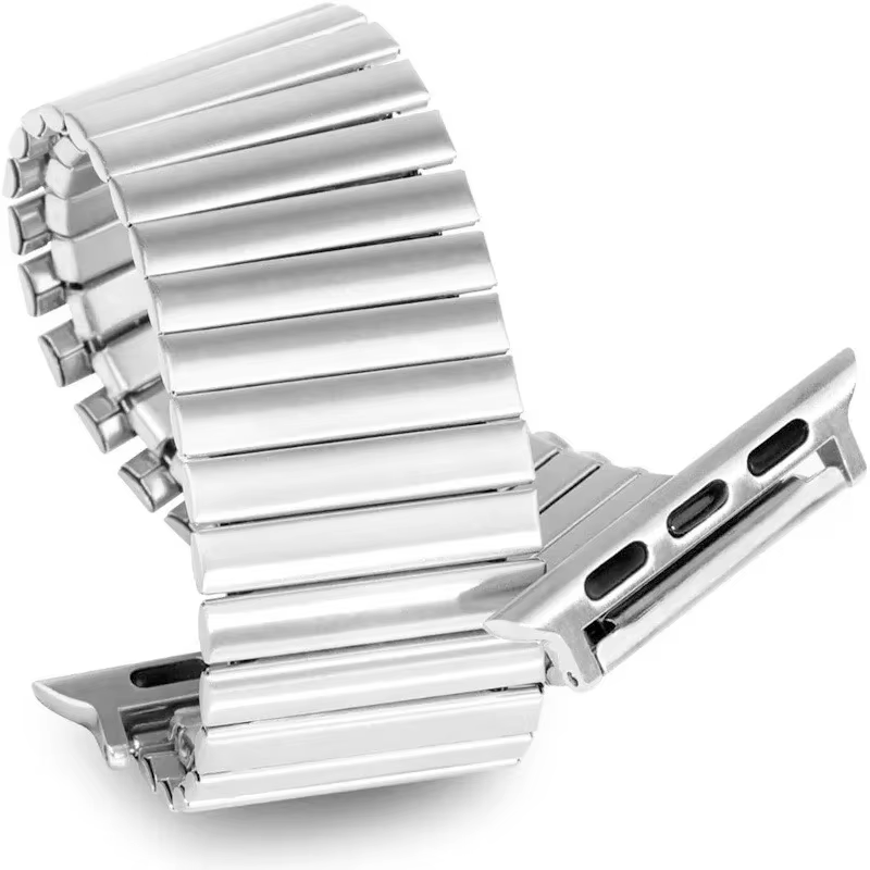 Bracelet artificiel astique en Acier Inoxydable, pour Apple Watch Série 8 7 6 5 4 3, iWatch 40mm 44m