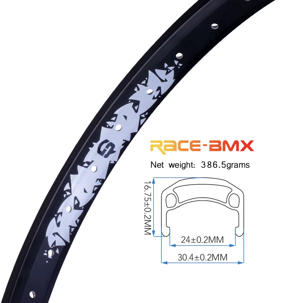 Jante de vélo en alliage Gateshark-BMX Race, double paroi, 36 trous pour moyeu 14G, pièces de vélo,