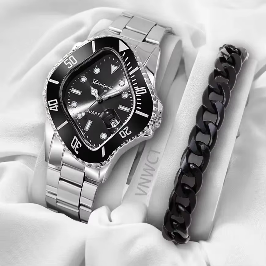Nouvelle montre Water Ghost pour hommes d'affaires montre à Quartz Bracelet en alliage en forme de p