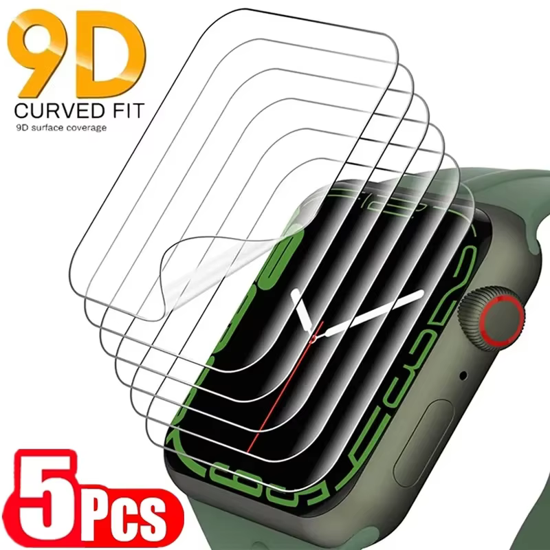 5 pièces Film Hydrogel pour Apple Watch 9 5 6 SE 3 2 1 40MM 44MM 42MM 38MM protecteur d'écran pour A