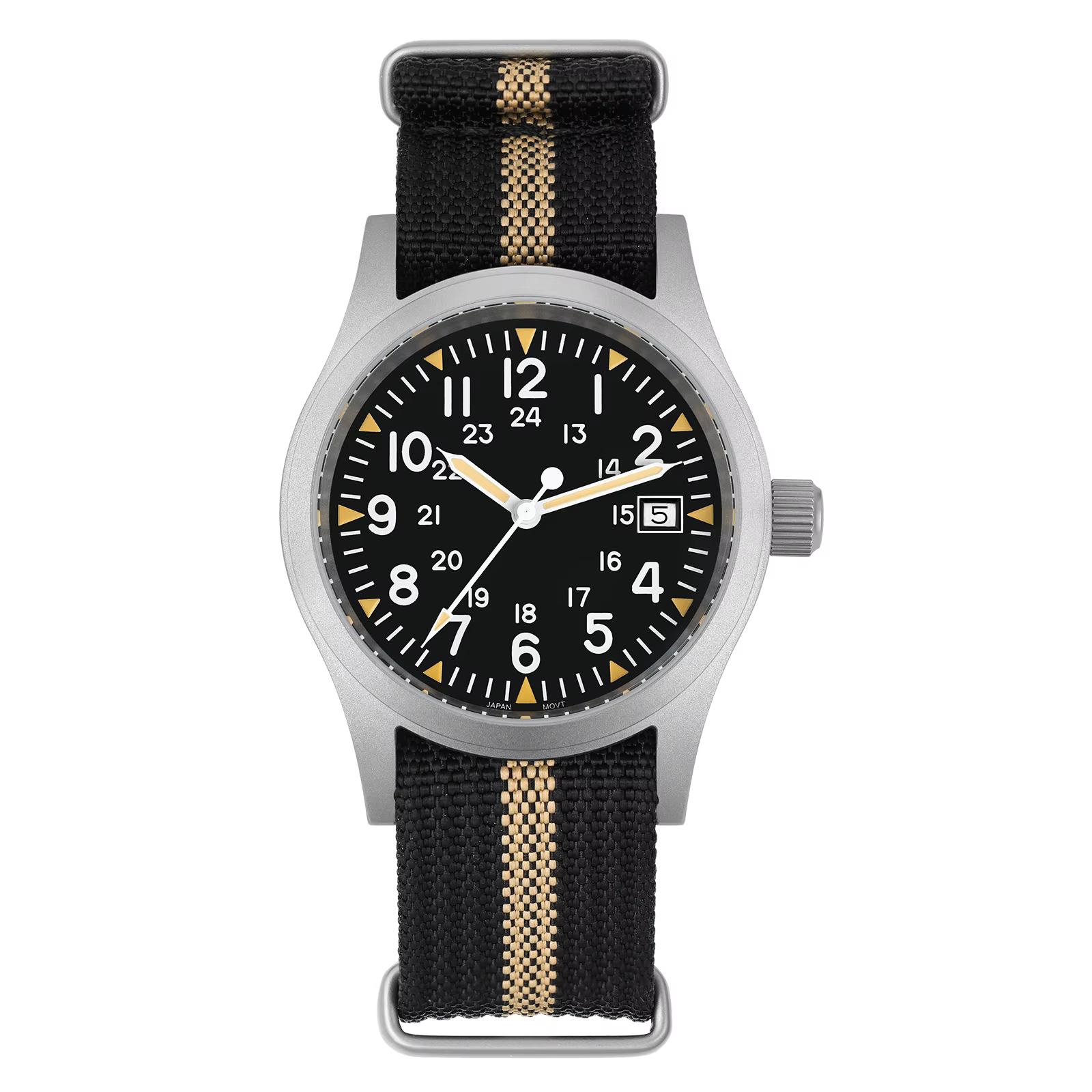 Militado ML05 38mm montre de terrain militaire Ronda 515 mouvement à Quartz dôme saphir cristal étan