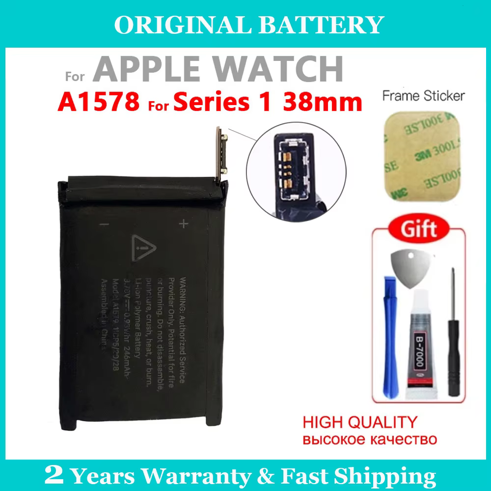Batterie d'origine de remplacement pour Apple Watch série SE 1 2 3 4 5 6 7 8 iWatch S1 S2 S3 S4 S5 S