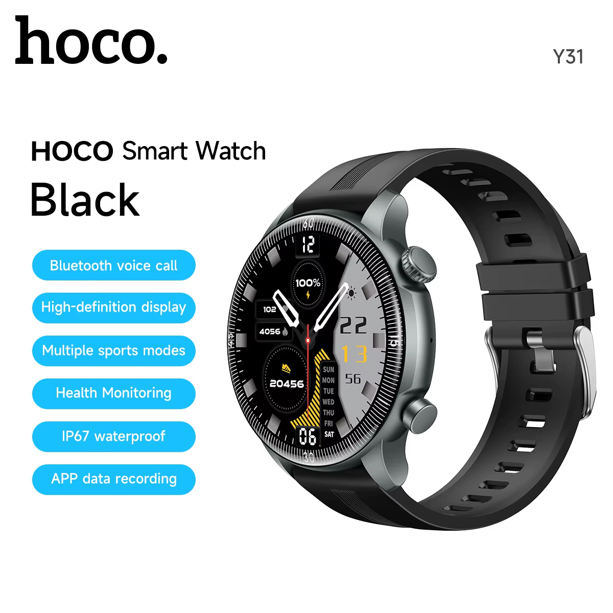 HOCO 1.46 TFT écran tactile montre intelligente Bluetooth 5.3 Version d'appel prise en charge du som