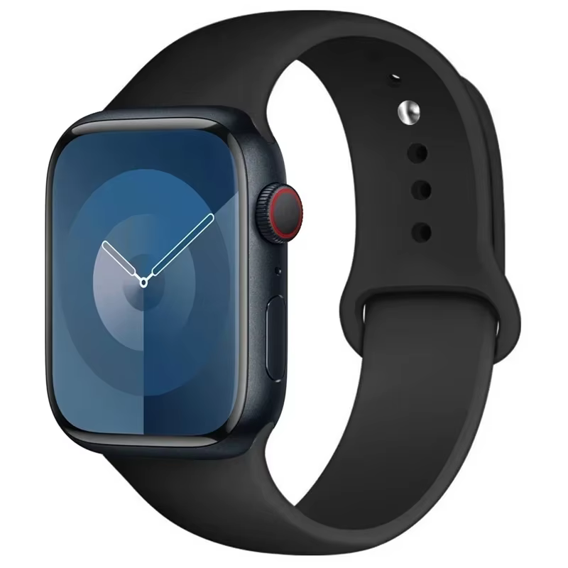 Bracelet en Silicone pour bracelet de montre Apple 46mm 44mm 45mm 40mm 41mm 42-38mm 49mm bracelet de