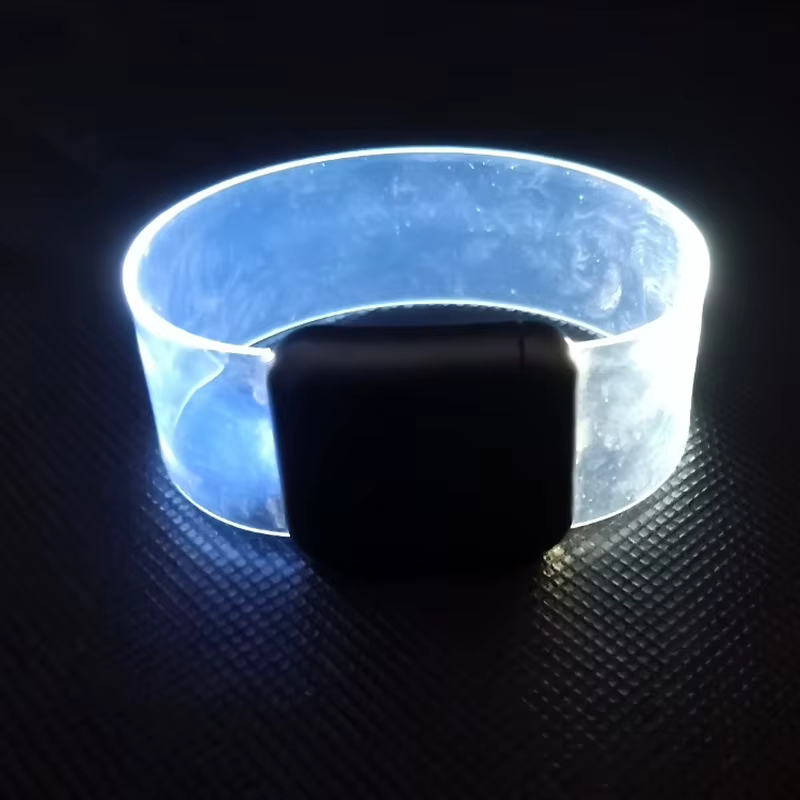 Bracelets lumineux LED personnalisés (50/100/500 pièces) – Bracelets fluorescents pour sports de ple