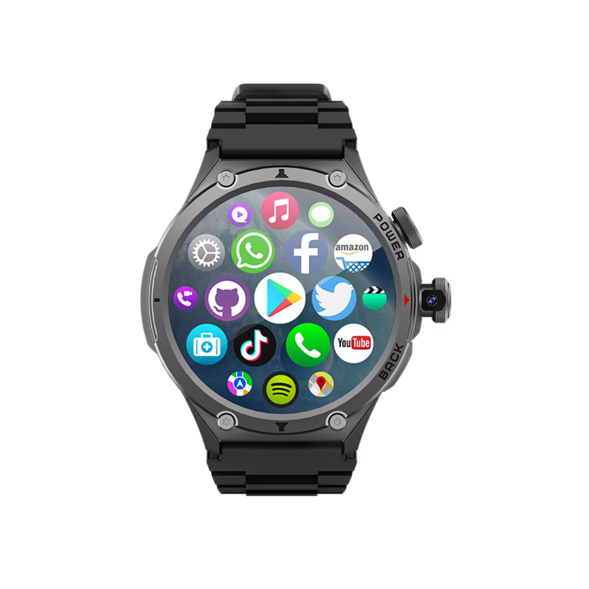 H12 Smartwatch 4G LTE montre intelligente avec WiFi SIM 1.6 pouces AMOLED affichage caméras rotative