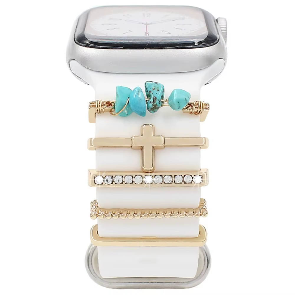 Bracelet de montre en métal créatif, ornement de bracelet, broche décorative, bague en diamant, brel
