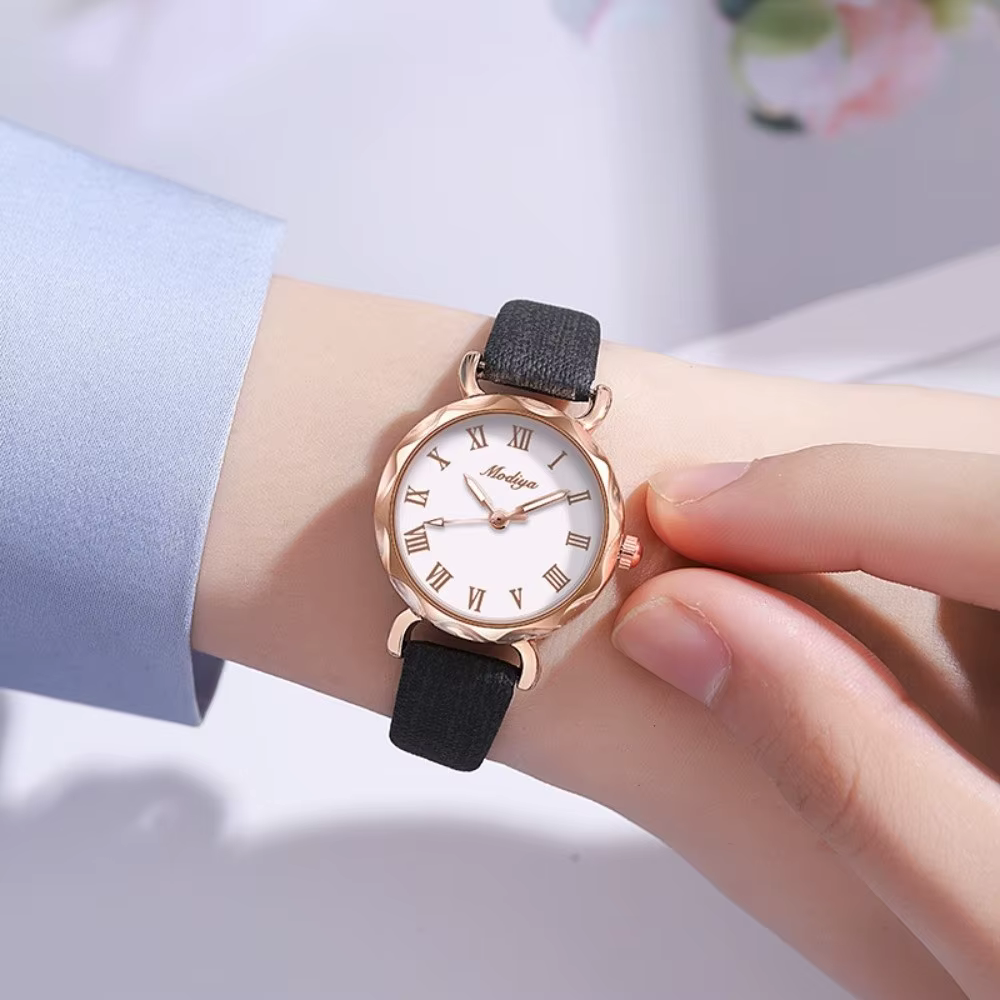 Nouvelles montres à bracelet en cuir pour femmes, résistantes à l'eau, montre à quartz précise, brac