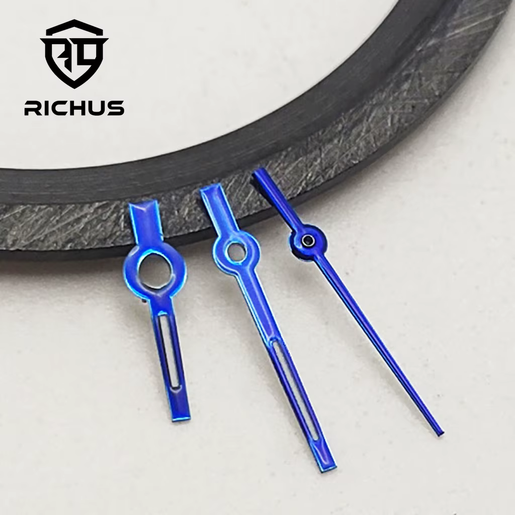 HUS-Aiguilles de montre adaptées au mouvement NH05 NH06, accessoires de montre, noir bleu argent or