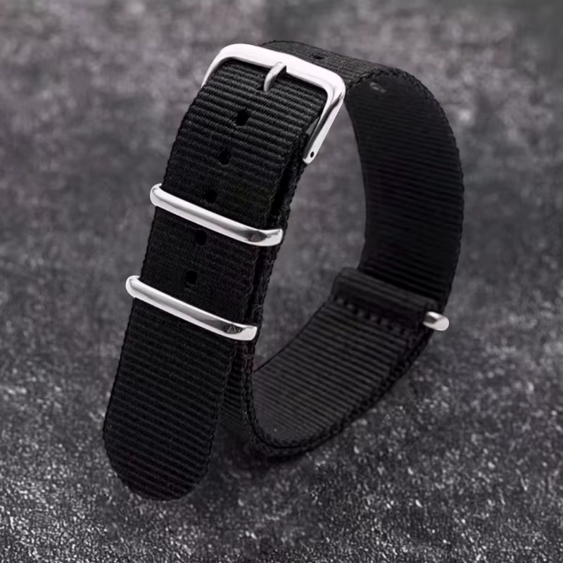 Bracelet de montre universel en toile, 18mm, 20mm, 22mm, en Nylon, NATO, pour SEIKO Tissot Swatch OM