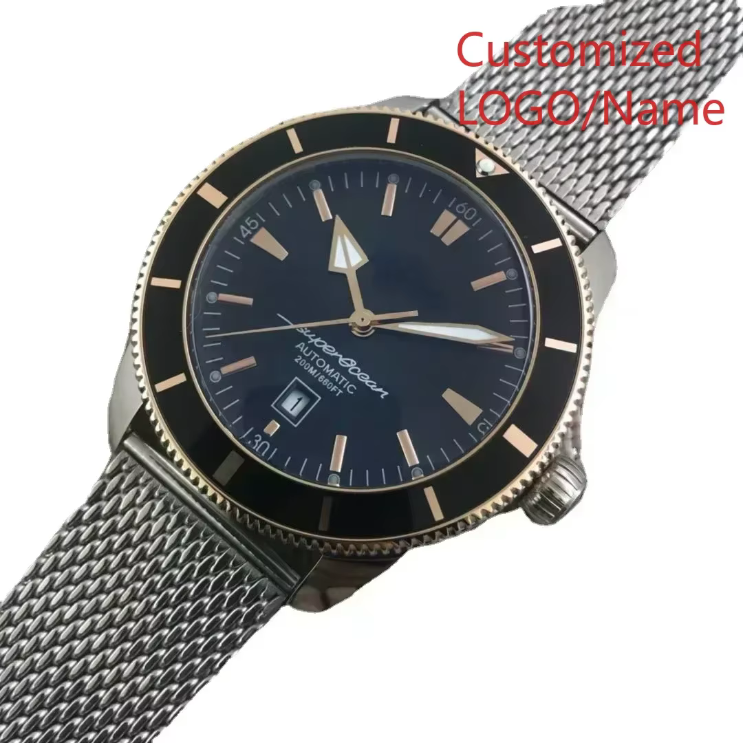 A989 Store Montre personnalisée pour homme, montre mécanique automatique Superocean, noir, bleu, cao