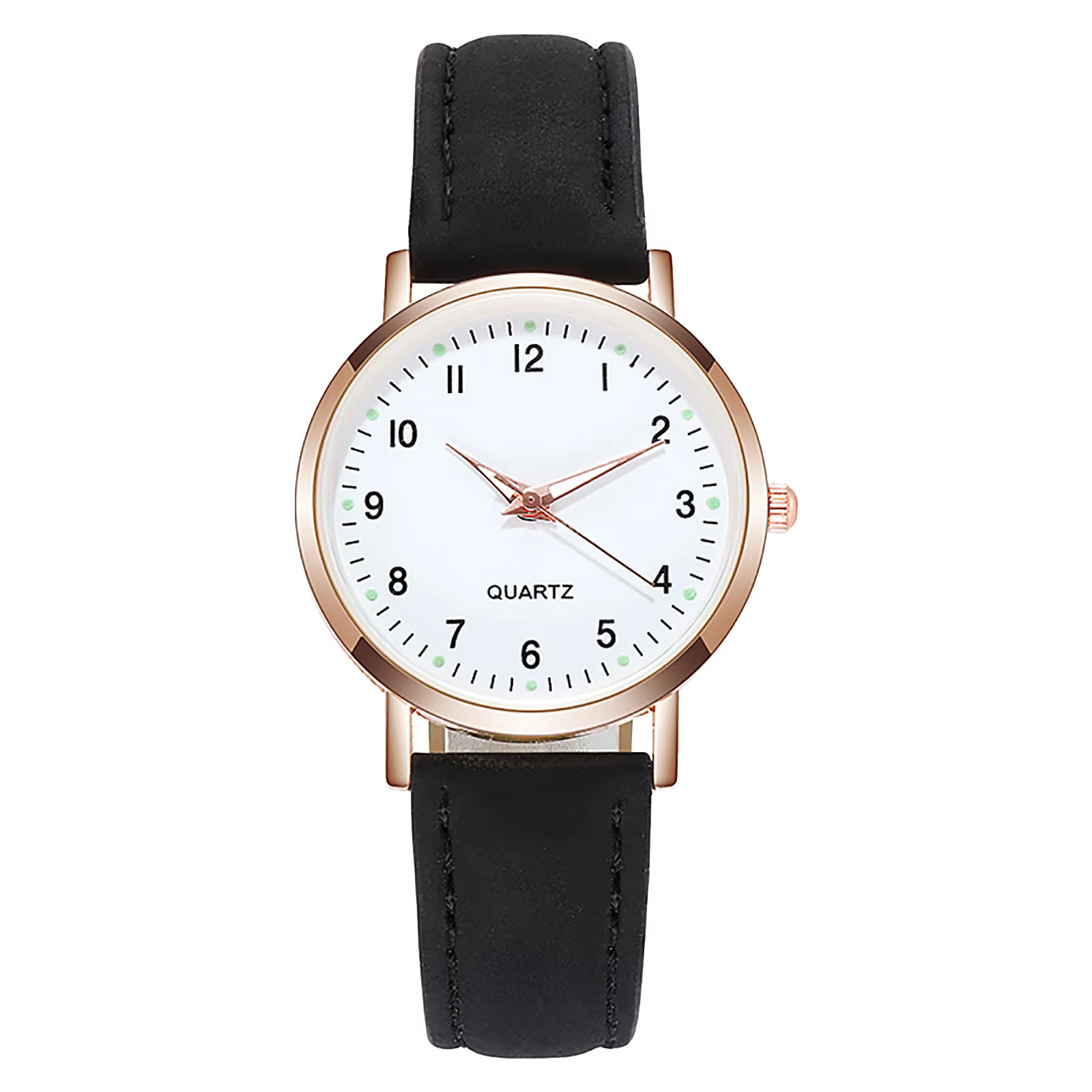 Montre Shoous avec ceinture en cuir pour femme, montres rondes conviviale rées pour femme, montres-b
