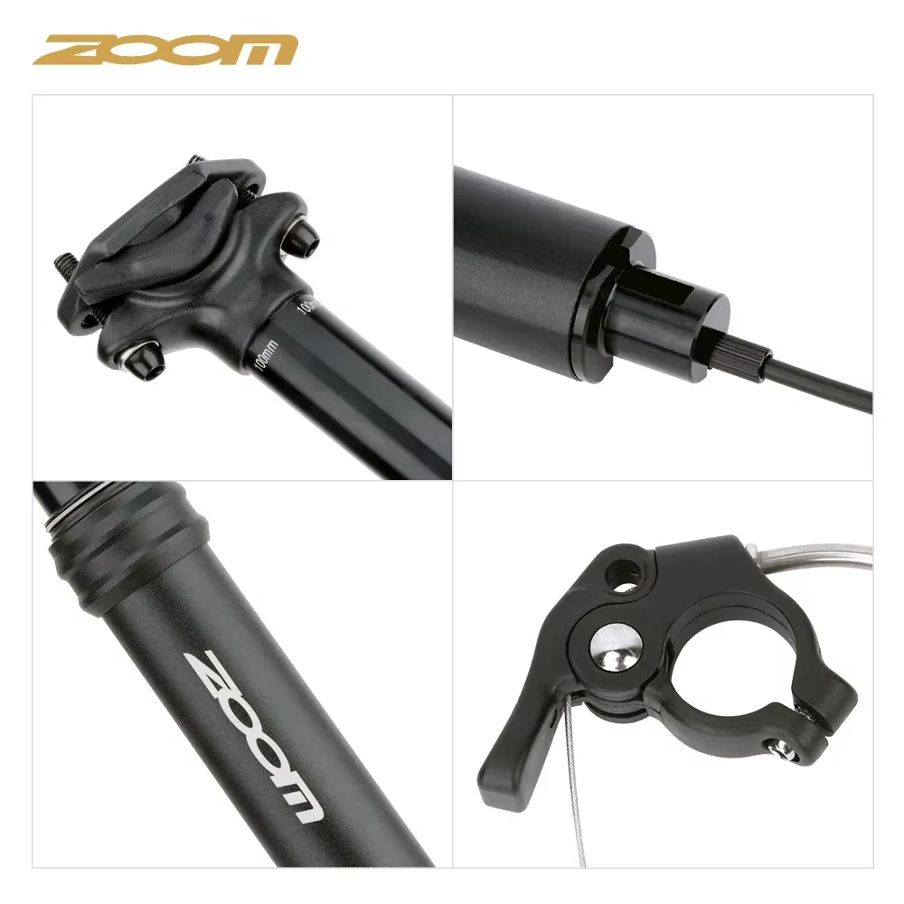 ZOOM – tige de selle de vélo vtt, 27.2mm31.6mm, poignée interne et externe en aluminium, contrôle du