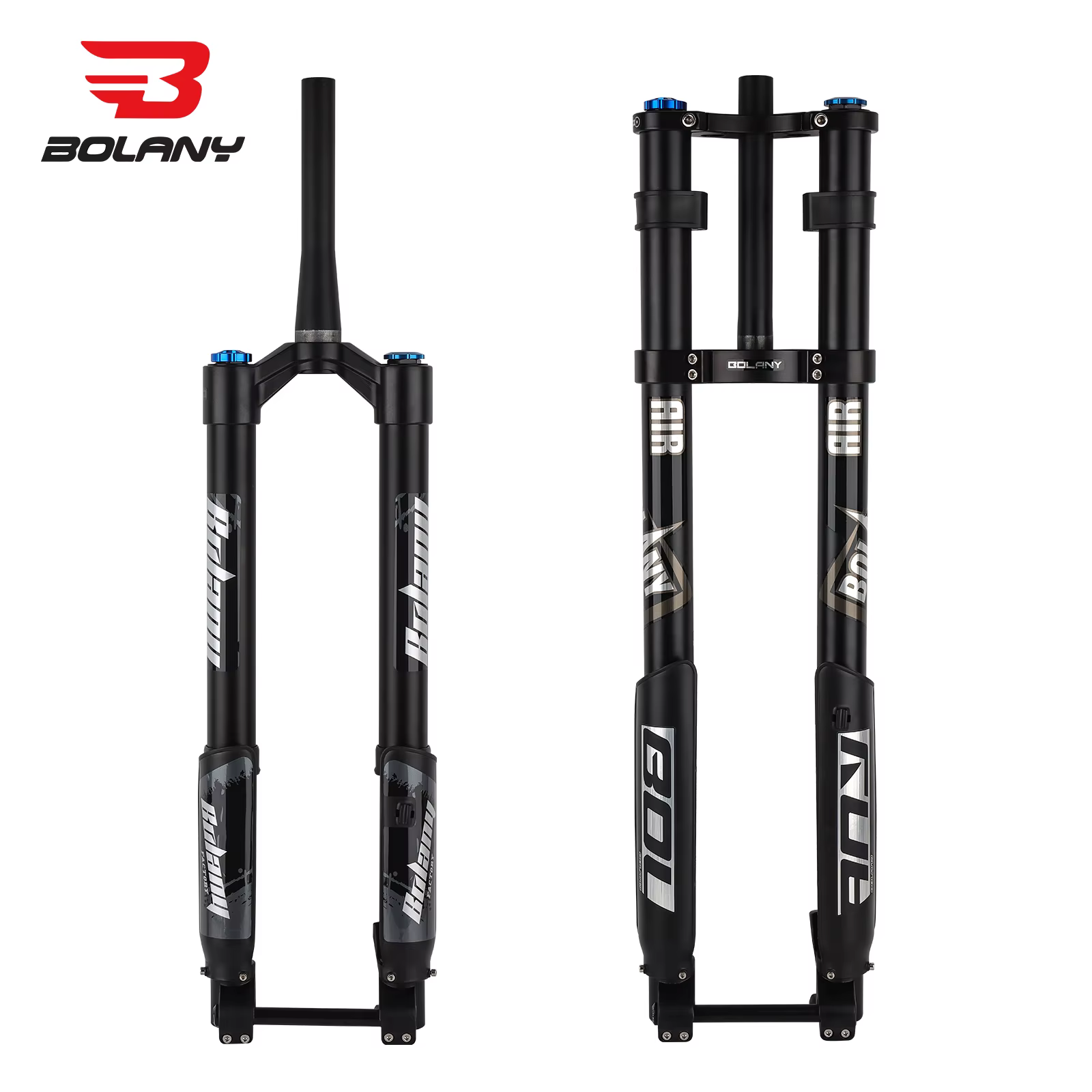 BOLANY fourche de vélo inversée Double épaule fourche vtt pour descente 29 pouces fourche Boost à ax