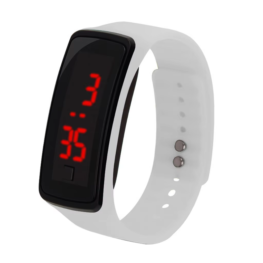 Bracelet intelligent de sport en silicone pour hommes et femmes, montre électronique de fitness, bra