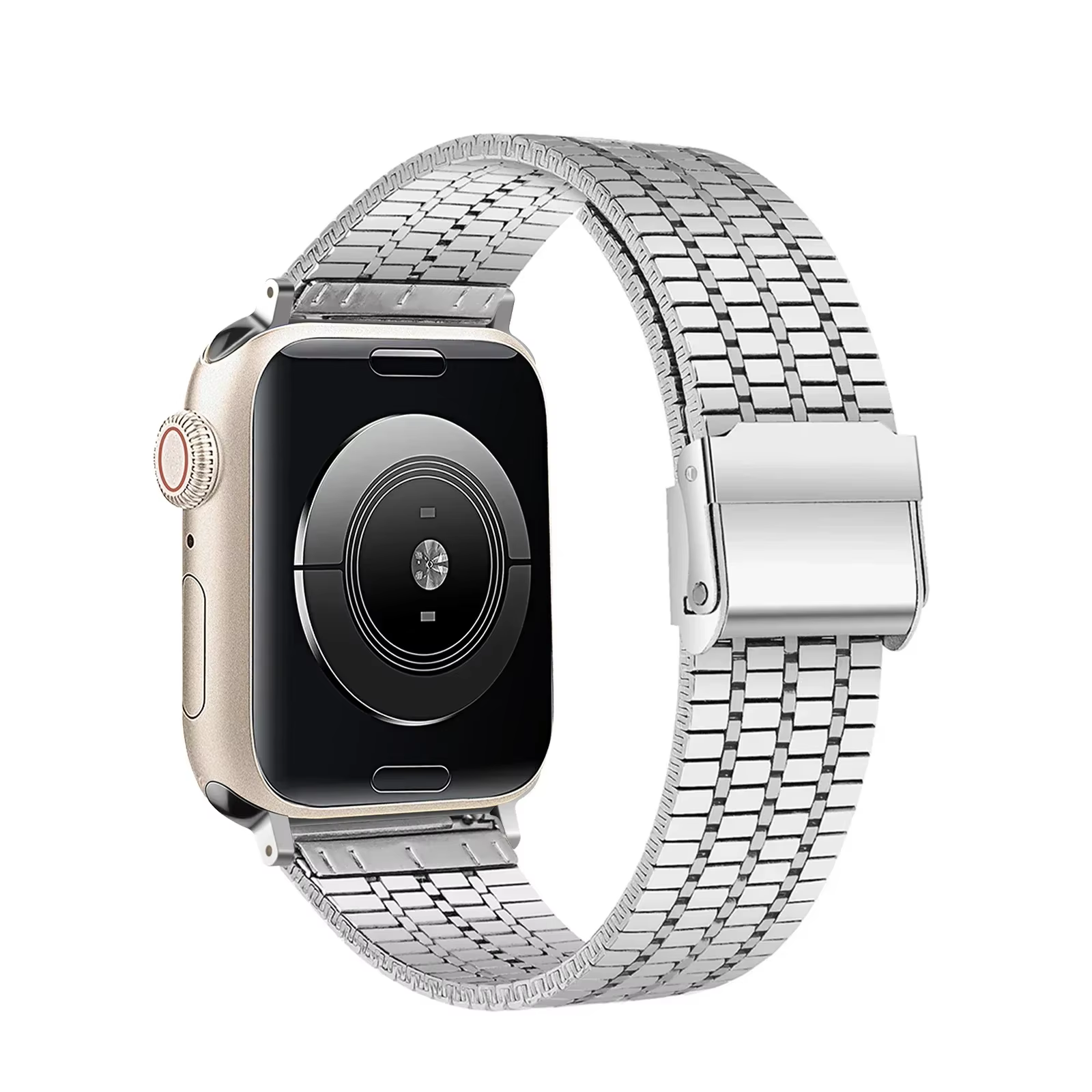 Bracelet à maillons pour montre apple 8 7 45mm 41mm SE 6 5 4 44mm 40mm, Bracelet en acier inoxydable