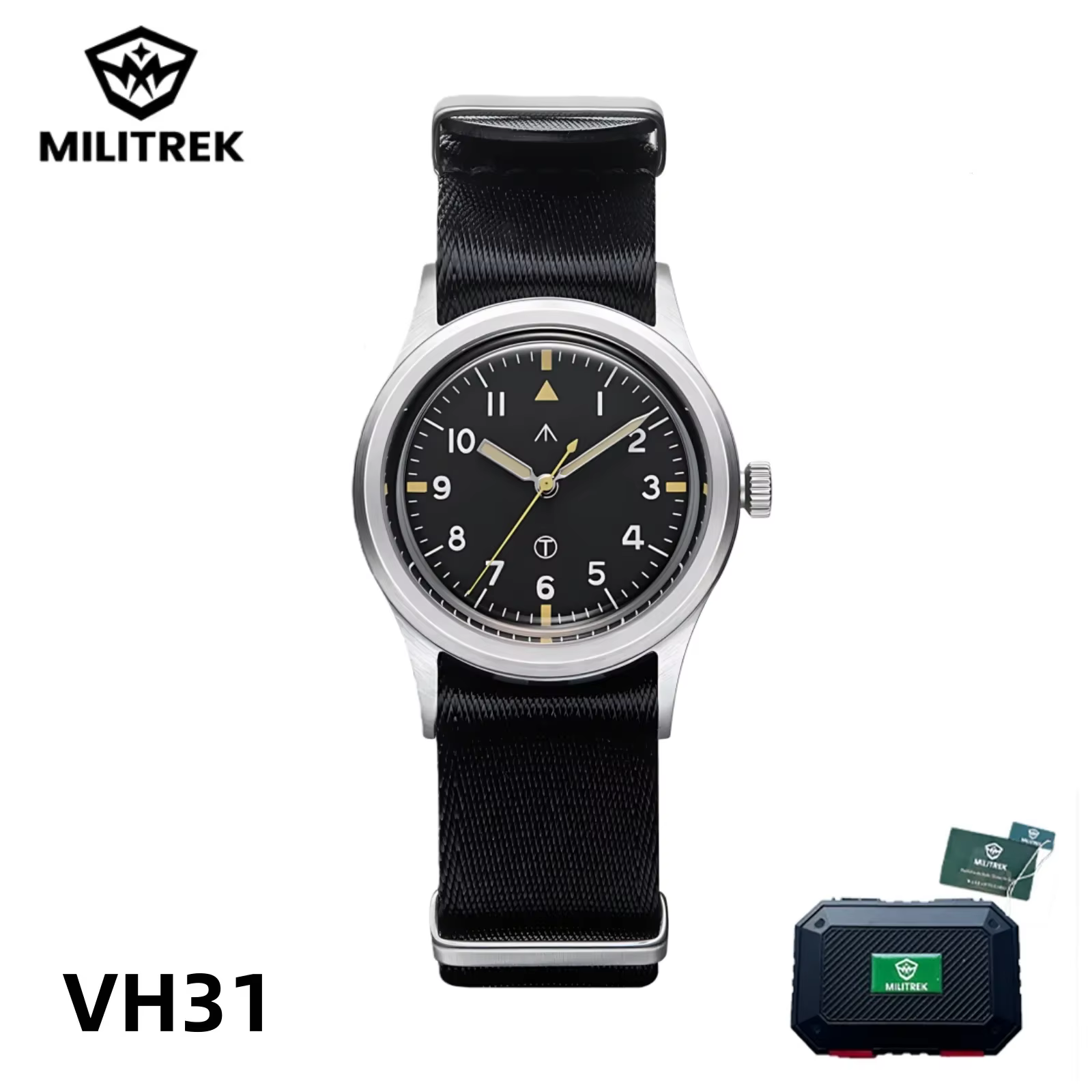 MILITREK 2025 hommes montre à Quartz VH31 36mm champ militaire montre extérieure K1 verre lumineux é