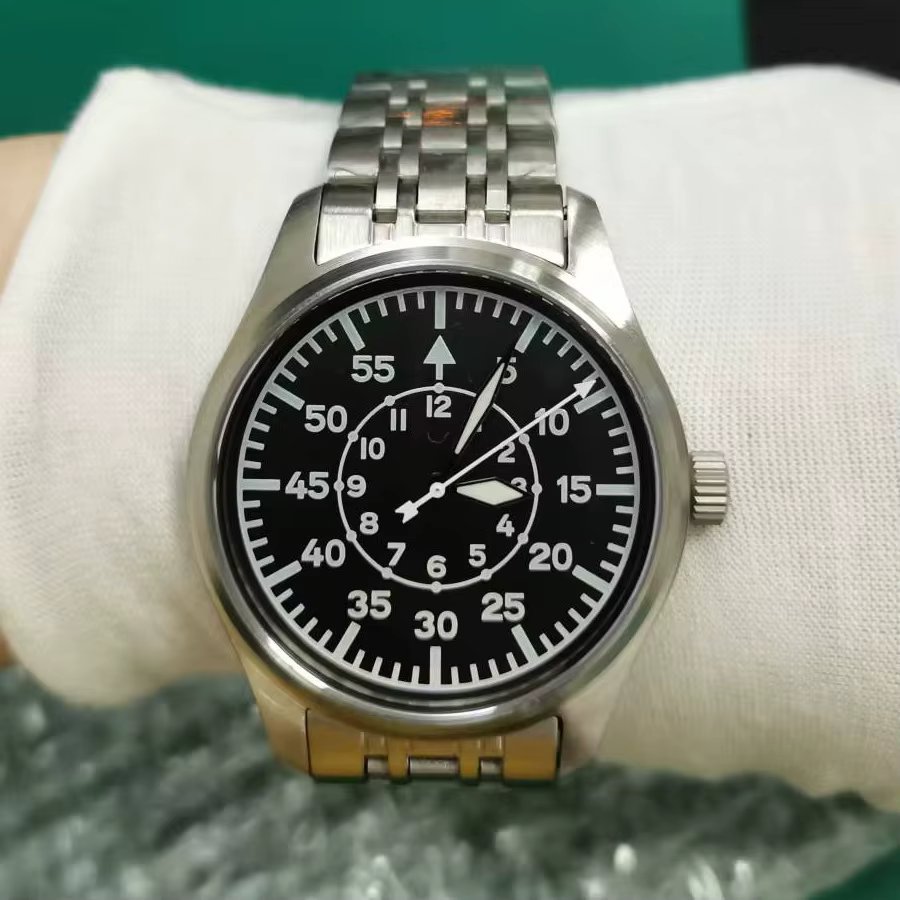 DD40mm Vh31 Beat Quartz hommes montres saphir cristal étanche 5Bar 316L acier inoxydable vintage pil