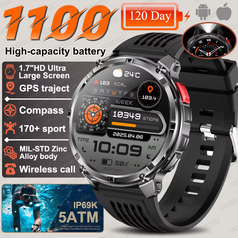 2026 nouveau T-Rex3 Pro 1100mAh batterie montre intelligente GPS chemin 5ATM étanche sport course tr
