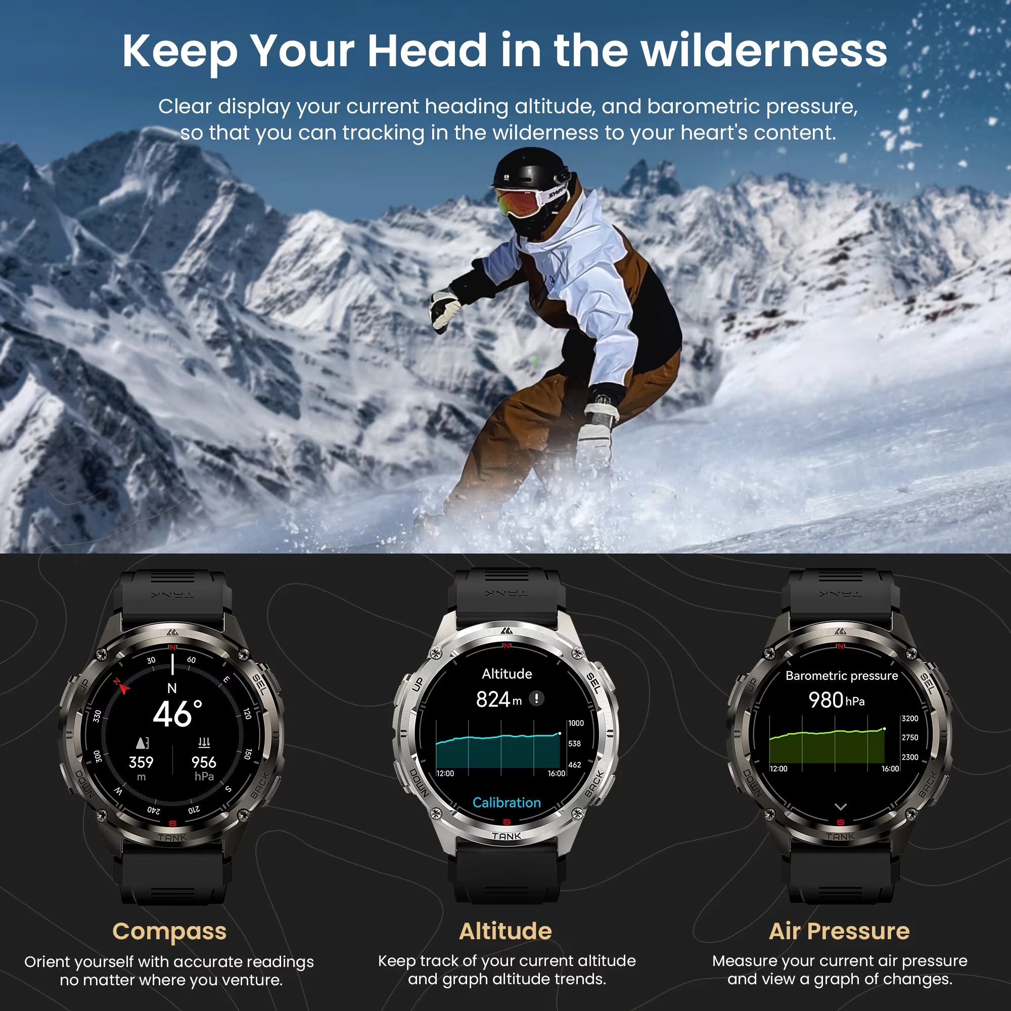 KOSPET TANK T3 Ultra 2 montre intelligente pour hommes GPS en acier inoxydable Smartwatch 50M étanch