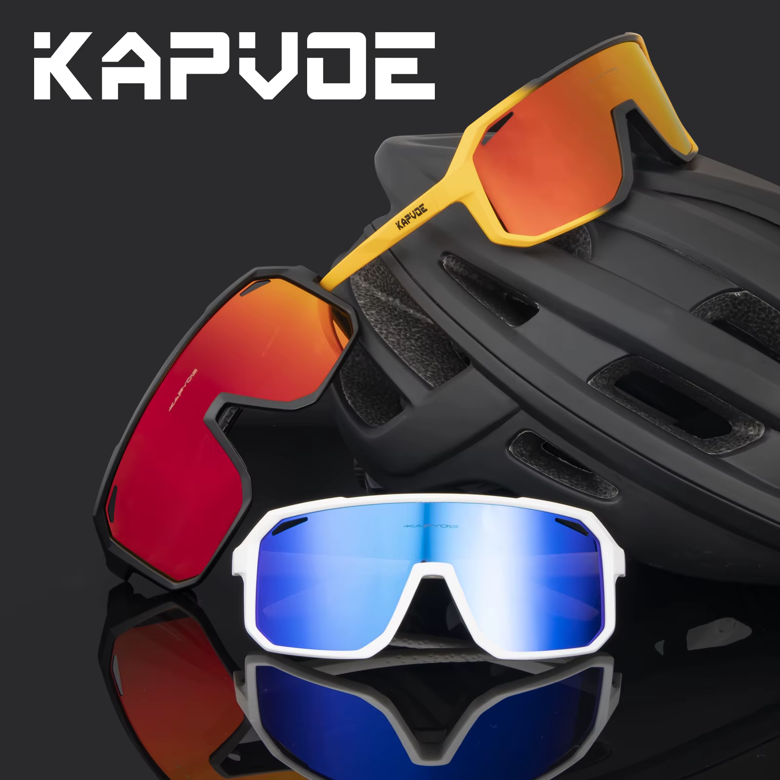 Kapvoe lunettes de soleil photochromiques vtt lunettes de vélo UV400 hommes femmes Sports de plein a