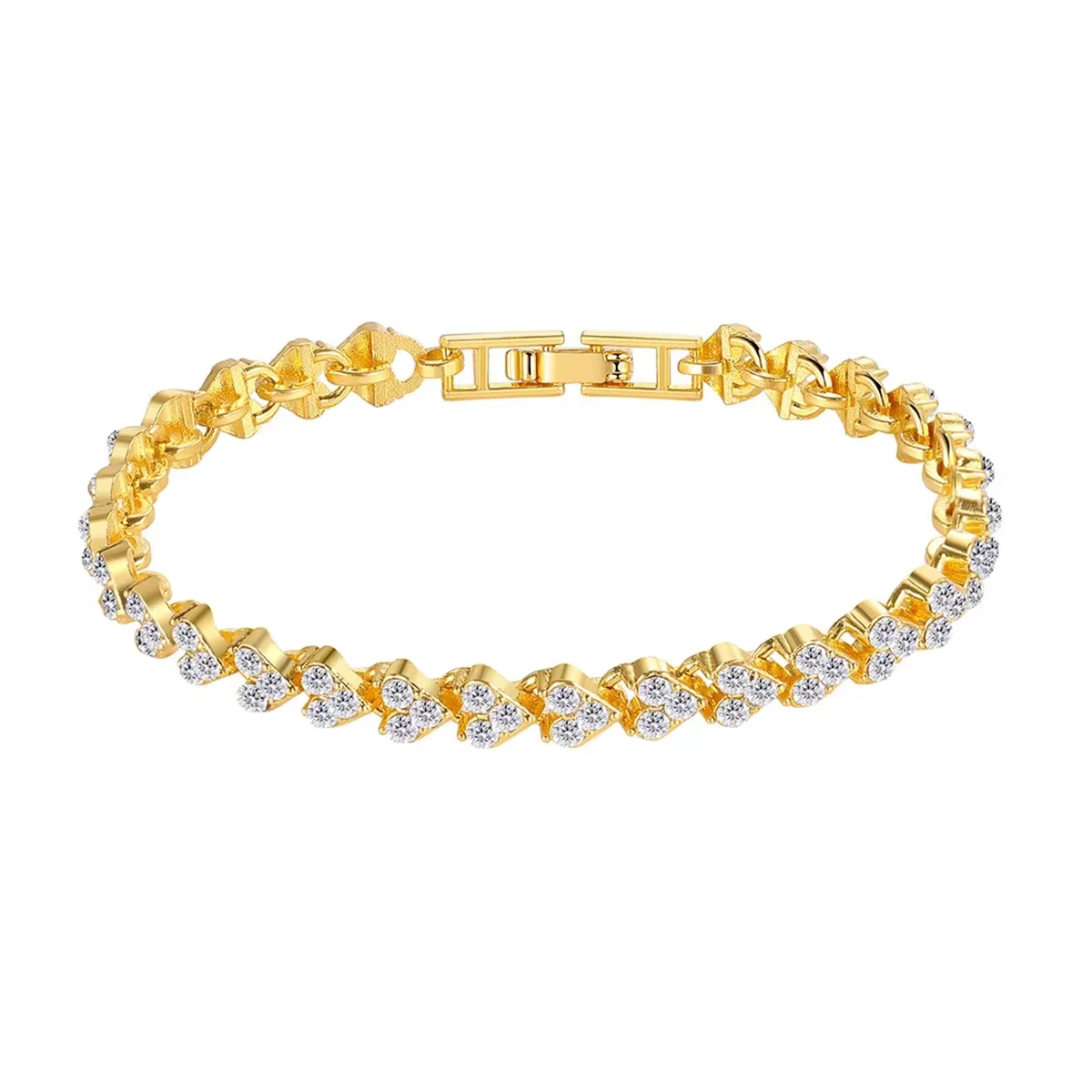 Nouveau Bracelet en Zircon 2026 pour Femmes et Adolescentes, Hypoallergénique, en Acier Inoxydable, 