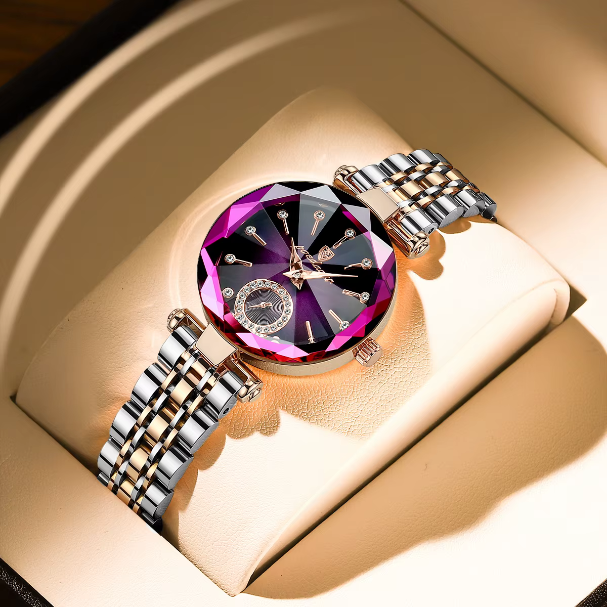 POEDAGAR luxe élégant dames montre-bracelet étanche en acier inoxydable montres à Quartz pour femme