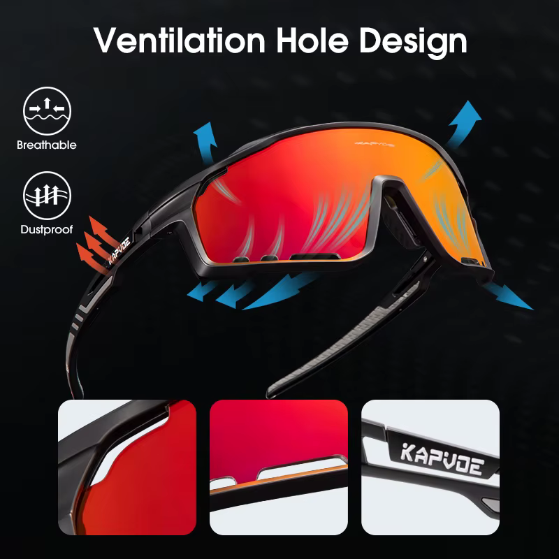 Kapvoe lunettes de cyclisme vtt équitation course lunettes de soleil UV400 ski pêche escalade lunett