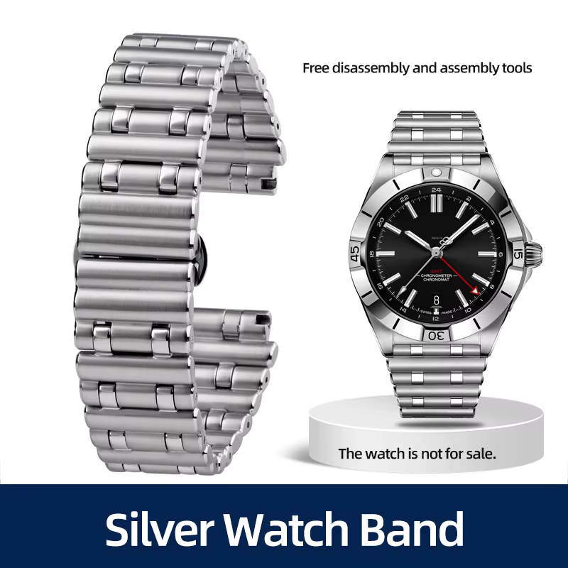 Chaîne de montre en acier pour hommes, pour Breitling CHRONOMAT AB0134 PB0136 AB0136, bracelet de mo