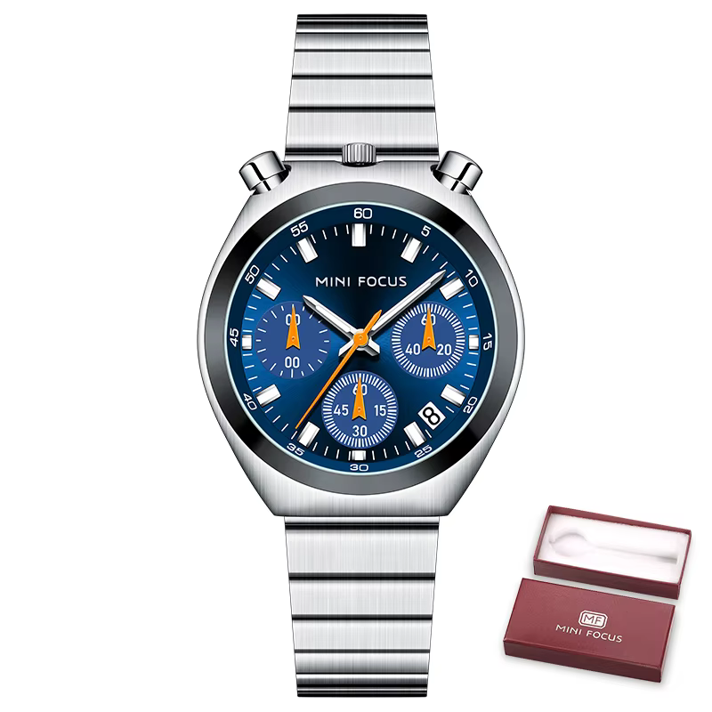 MINI FOCUS montre à Quartz vert argent pour femmes mode bracelet en acier inoxydable chronographe mo