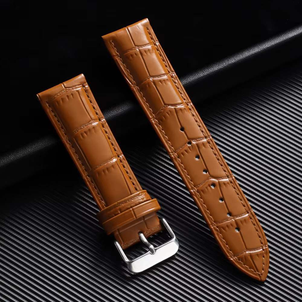 Bracelet de montre en cuir véritable, 12/13/14/16/18/19/20/21/22/23/24mm, pour Seiko Business, noir,