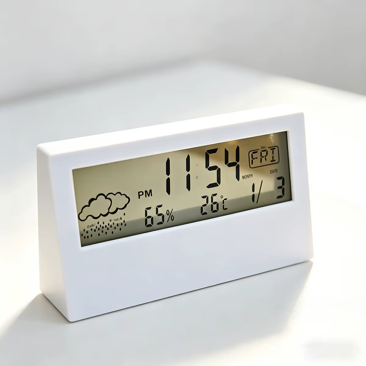 Réveil créatif électronique avec horloge météo et décorations de bureau