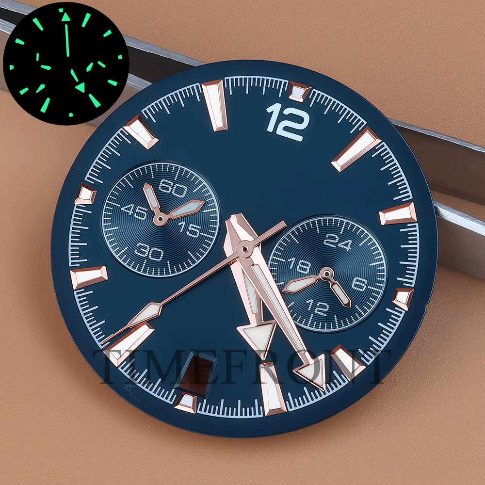 Cadran chronographe VK63, cadran de 45.5mm pour Seamaster 600, boîtier de montre étanche pour Seiko