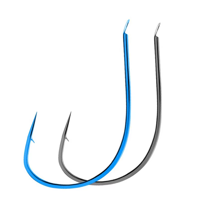 DYGYGYFZ 50 pcs/lot hameçons de pêche en acier à haute teneur en carbone or noir hameçon barbelé ham