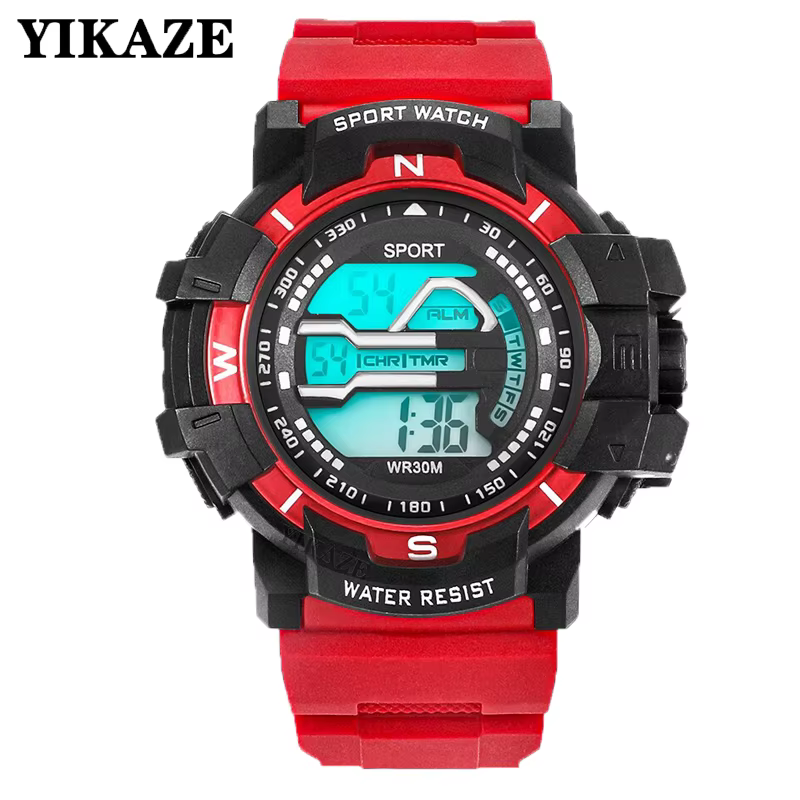 Montre numérique militaire à LED pour hommes, montre de sport, étanche, chronographe lumineux, montr