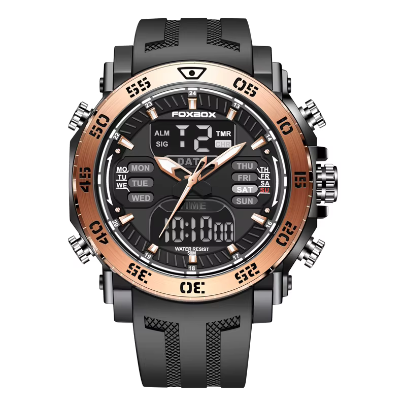 LIGE – montres militaires pour hommes, montre de Sport de luxe pour hommes, étanche, alarme numériqu