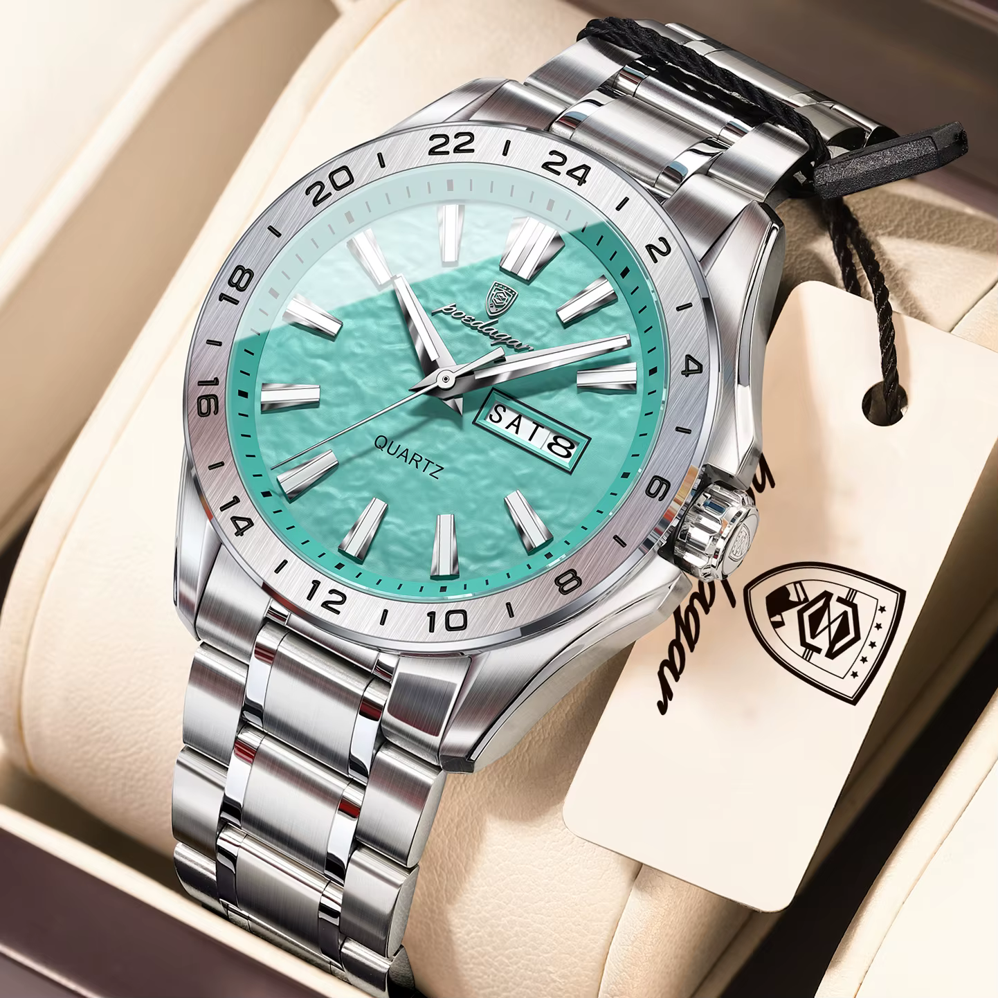 Montre homme POEDAGAR, mode exquise, haute qualité, étanche, lumineuse, montre de travail pour homme