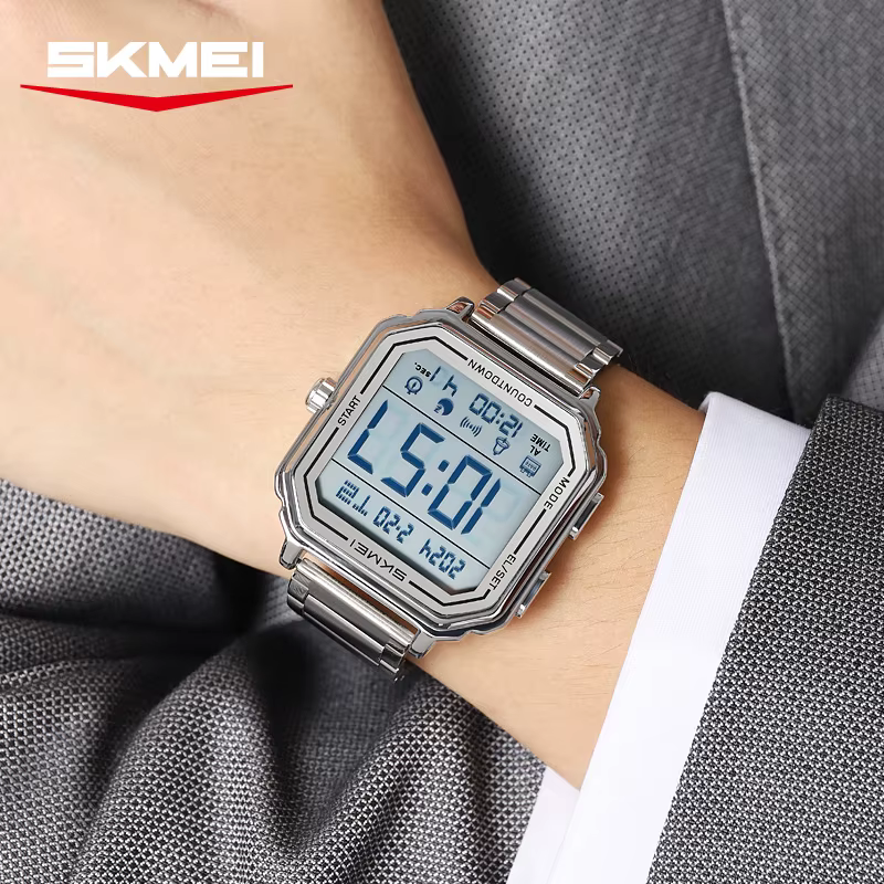 Montre sport SKMEI 2559 avec écran rétroéclairé, montre décontractée pour homme, chronographe numéri