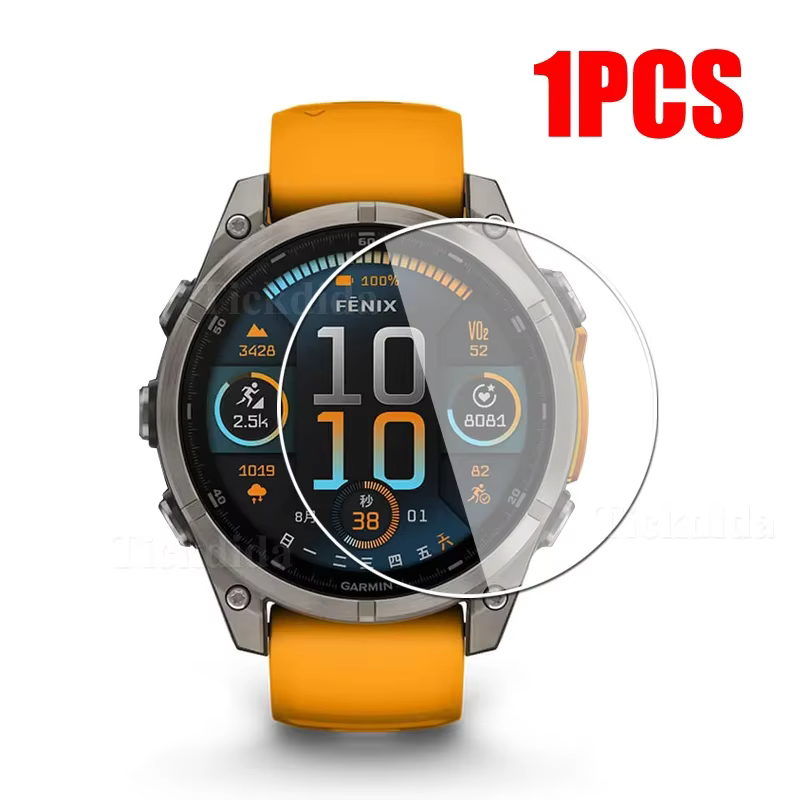 Verre trempé de qualité supérieure 9H pour Garmin Fenix 8, 51mm 47mm, Film de protection anti-rayure