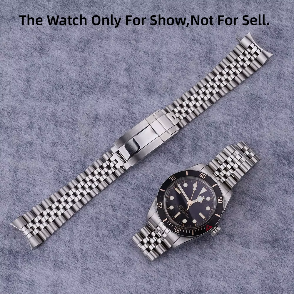 Pour Tudor BlackBay 58 Bracelet de montre 20mm solide extrémité incurvée lien 316L acier jubilé arge